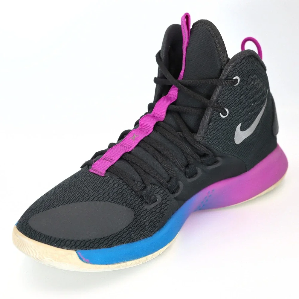 Nike Hyperdunk X Shoes Mens 9 Black Blue Pink High Top Basketball AO7893-002